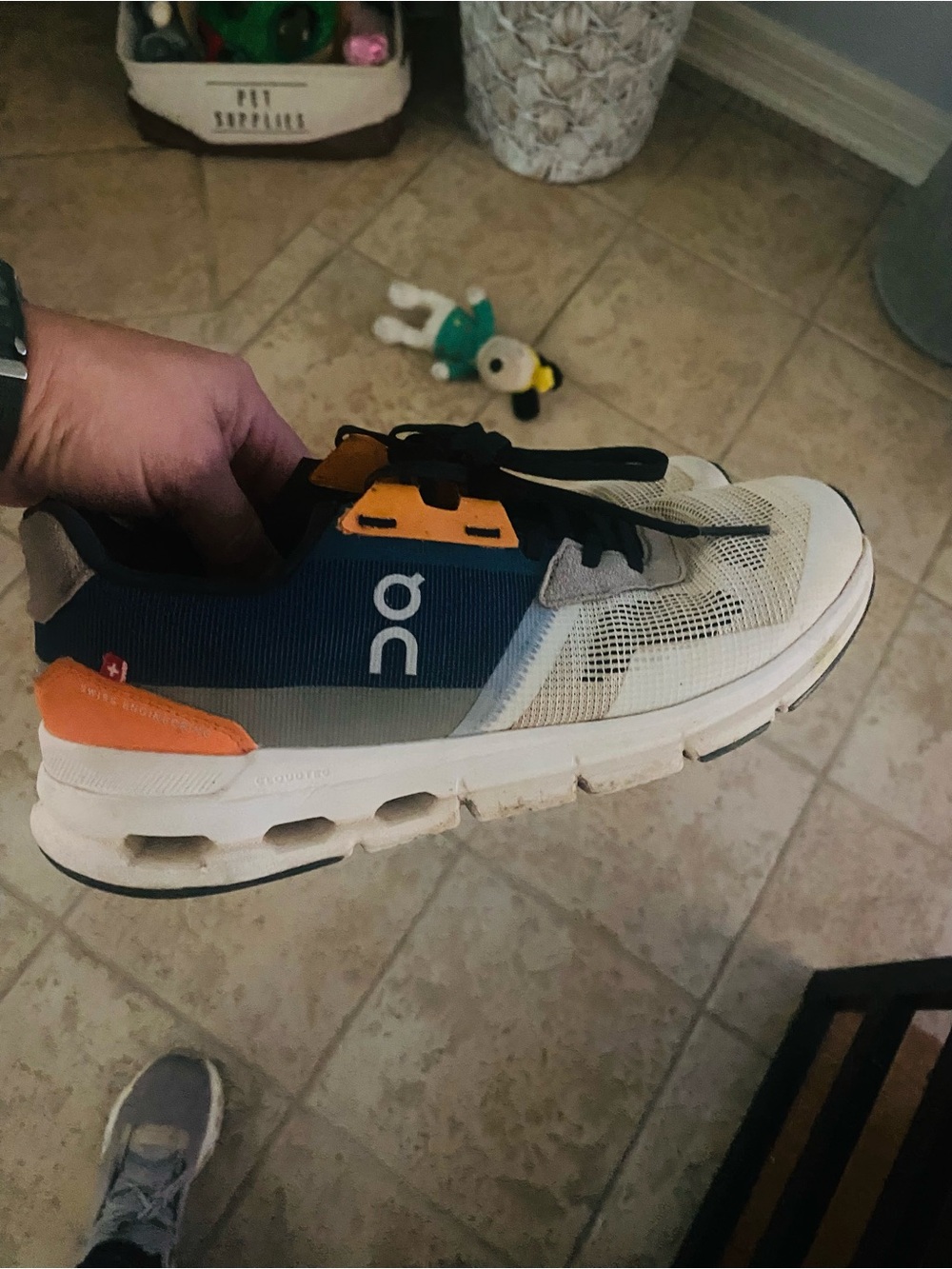On Running Men’s Cloud Running Shoe - Blue, White & Orange